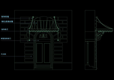 Garden house door Cad block and details download